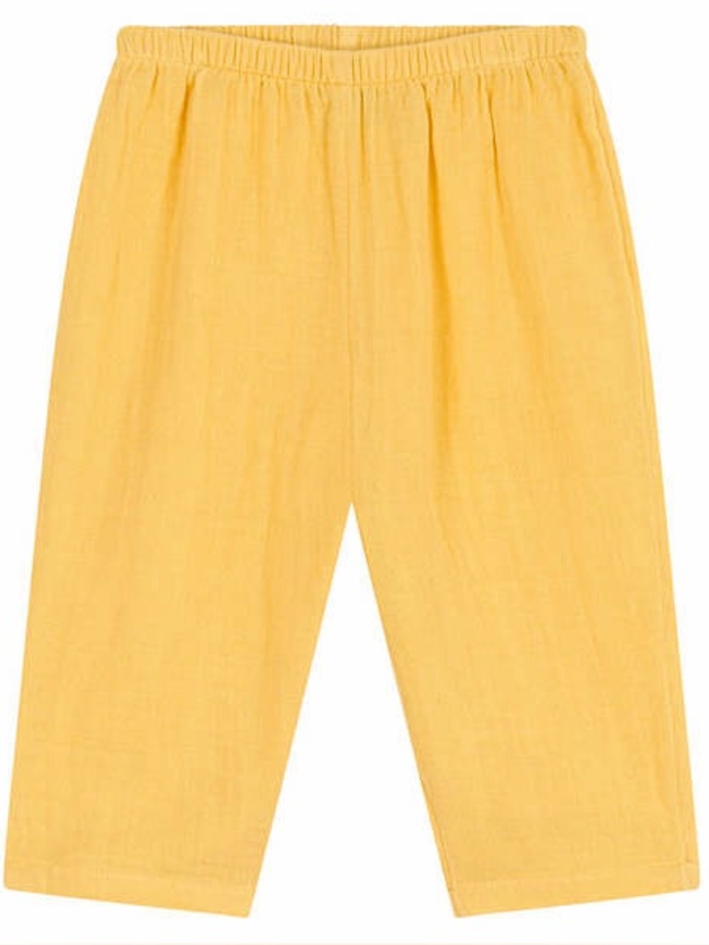 Petit Bateau Yellow Lightweight Gauze Pull-On Pants 24M 100% Cotton Unisex